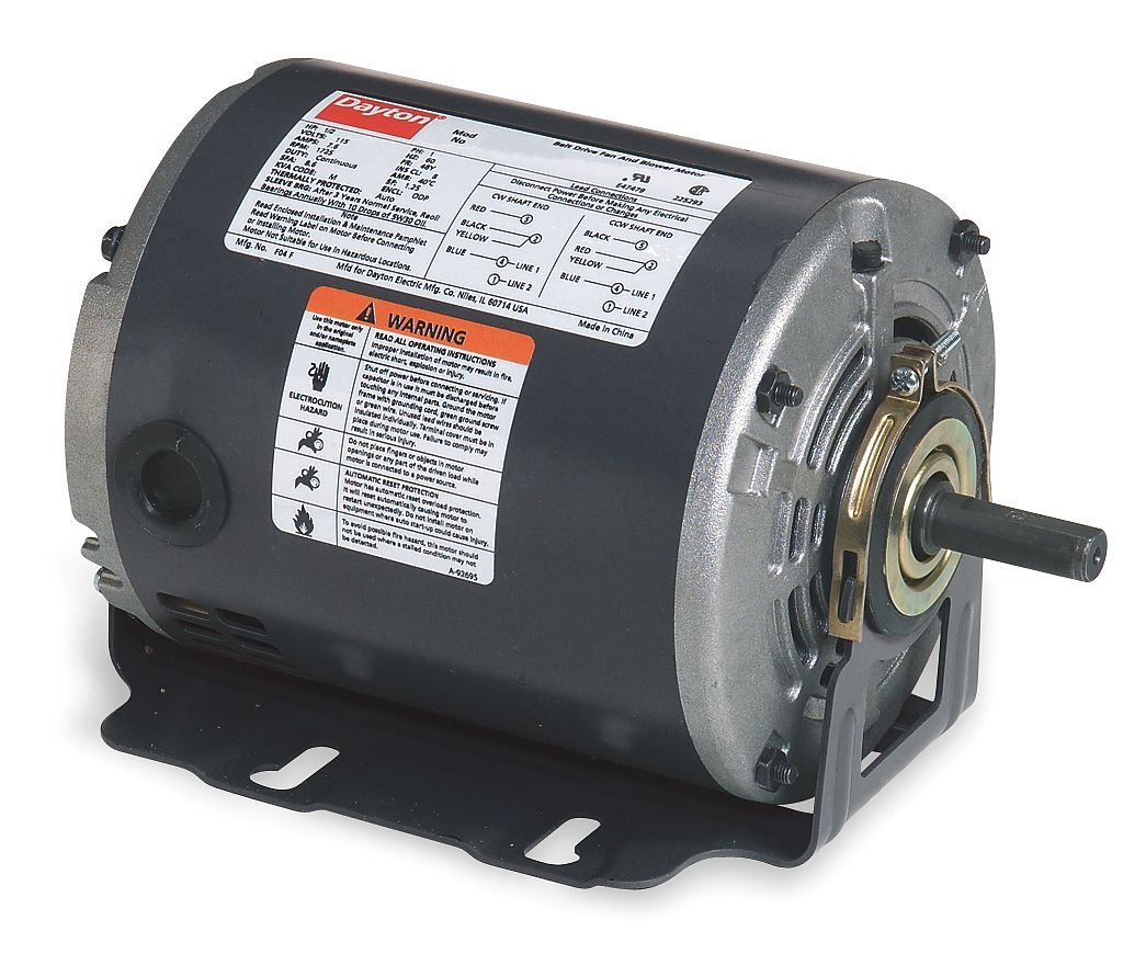 Dayton 3K772 Belt Drive Motor, Split-Phase, 1725 Nameplate RPM, 115 Voltage,