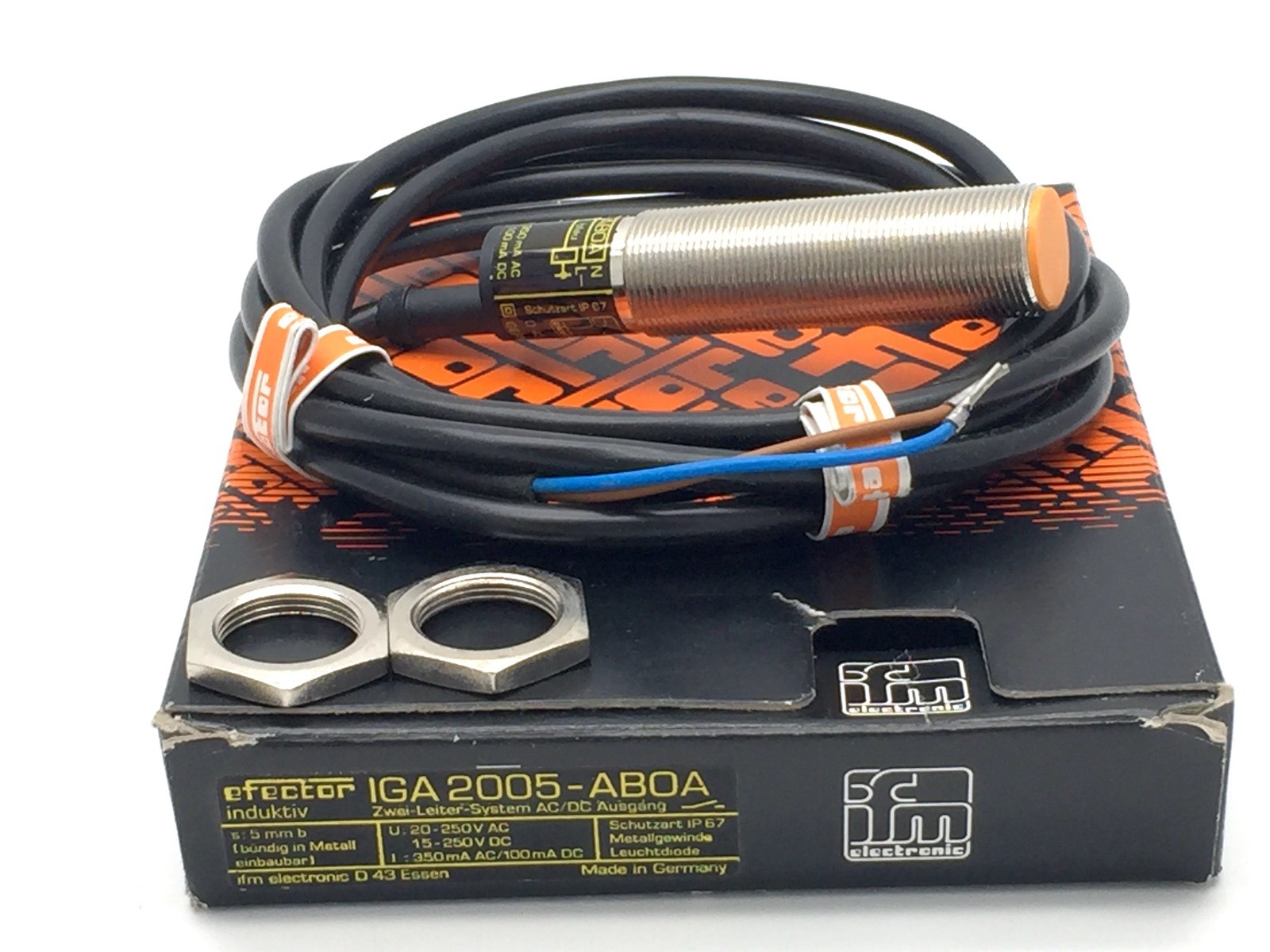 ifm Efector Electronic IGA 2005-ABOA Inductive Proximity Switch Sensor