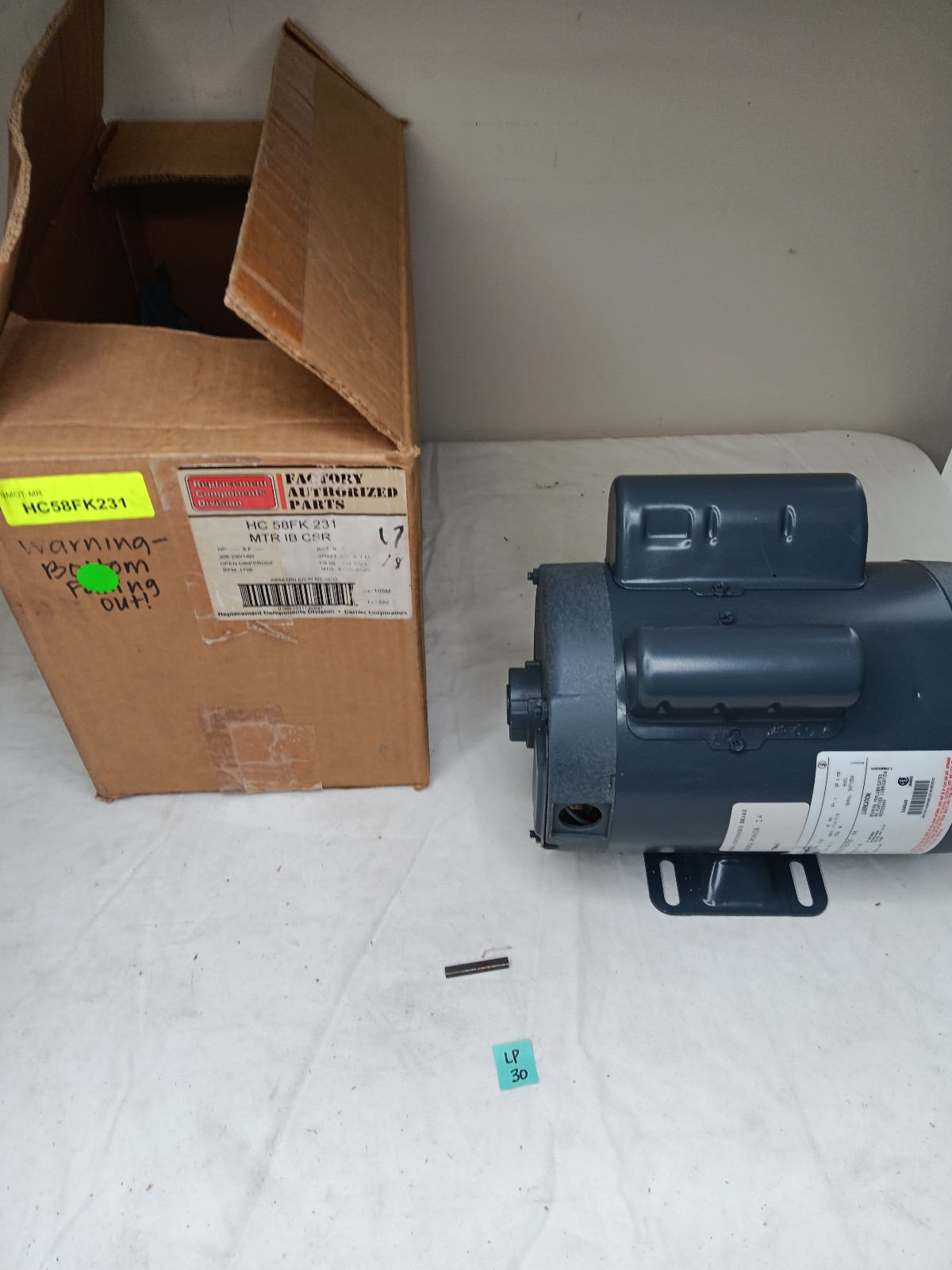 Carrier HC58FK231 2.4hp 208/230v1ph 1725rpm MTR 7-177380-01