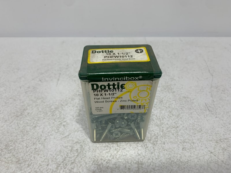 Dottie PHFW10112 Wood Screw #10 1-1/2″ Zinc Plated (lot of 100)