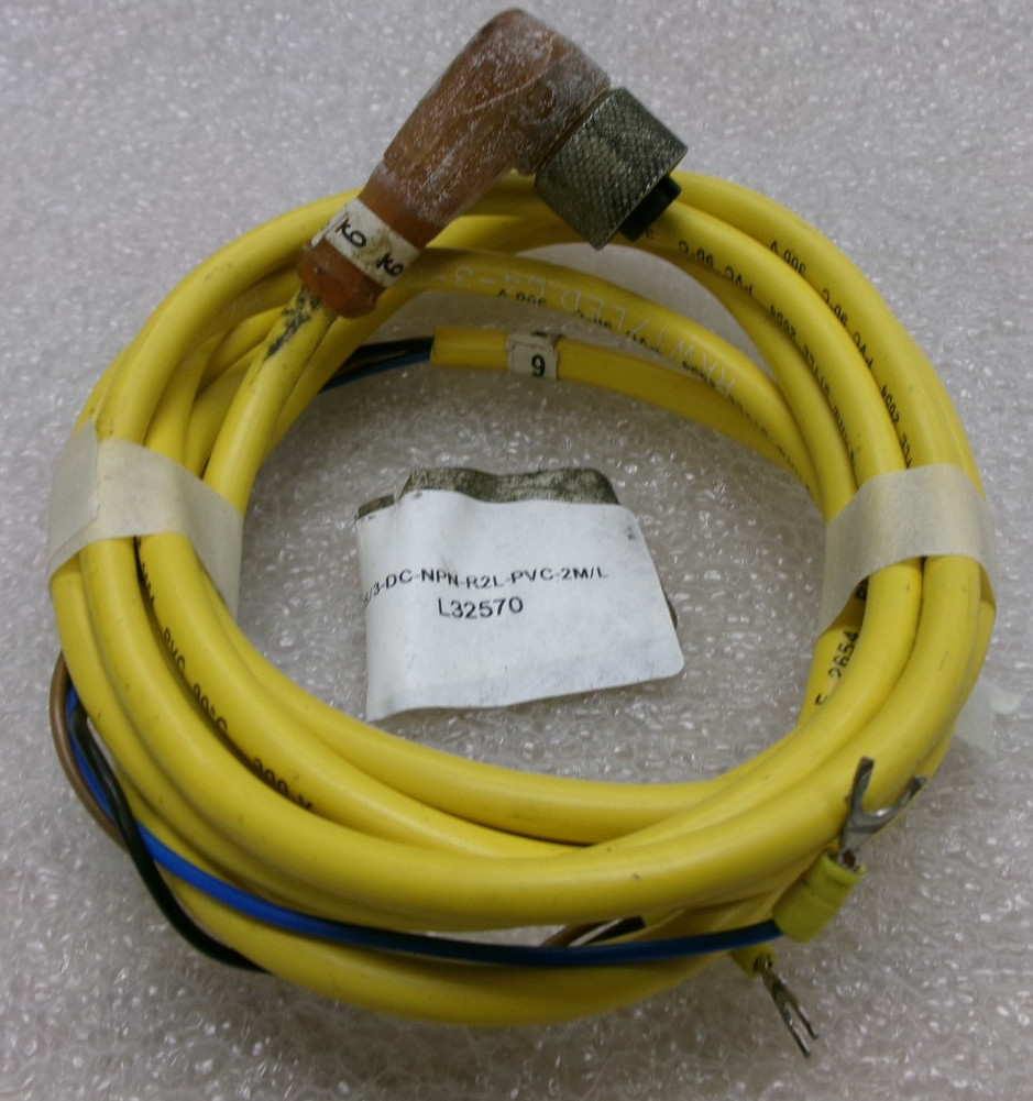 IFM EFECTOR E10903 PNP 4-PIN 90° M12 Connector Cordset USED 8′ L #372V