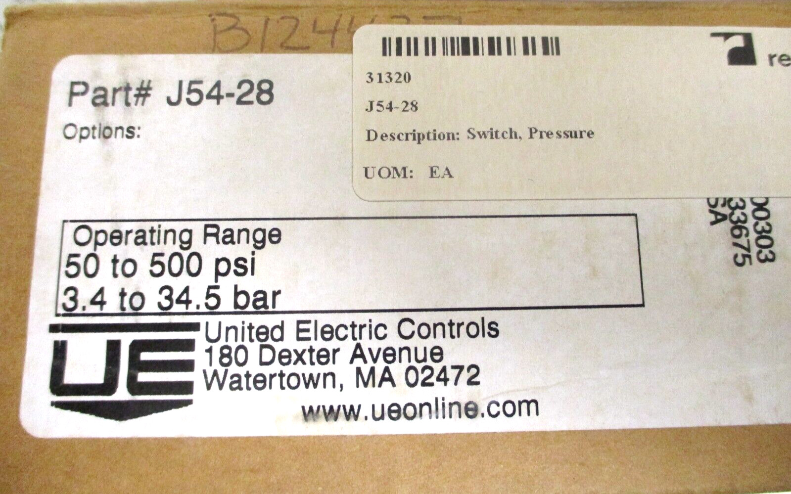 UNITED ELECTRIC CONTROLS , J54-28 , SWITCH-TRANSMITTER