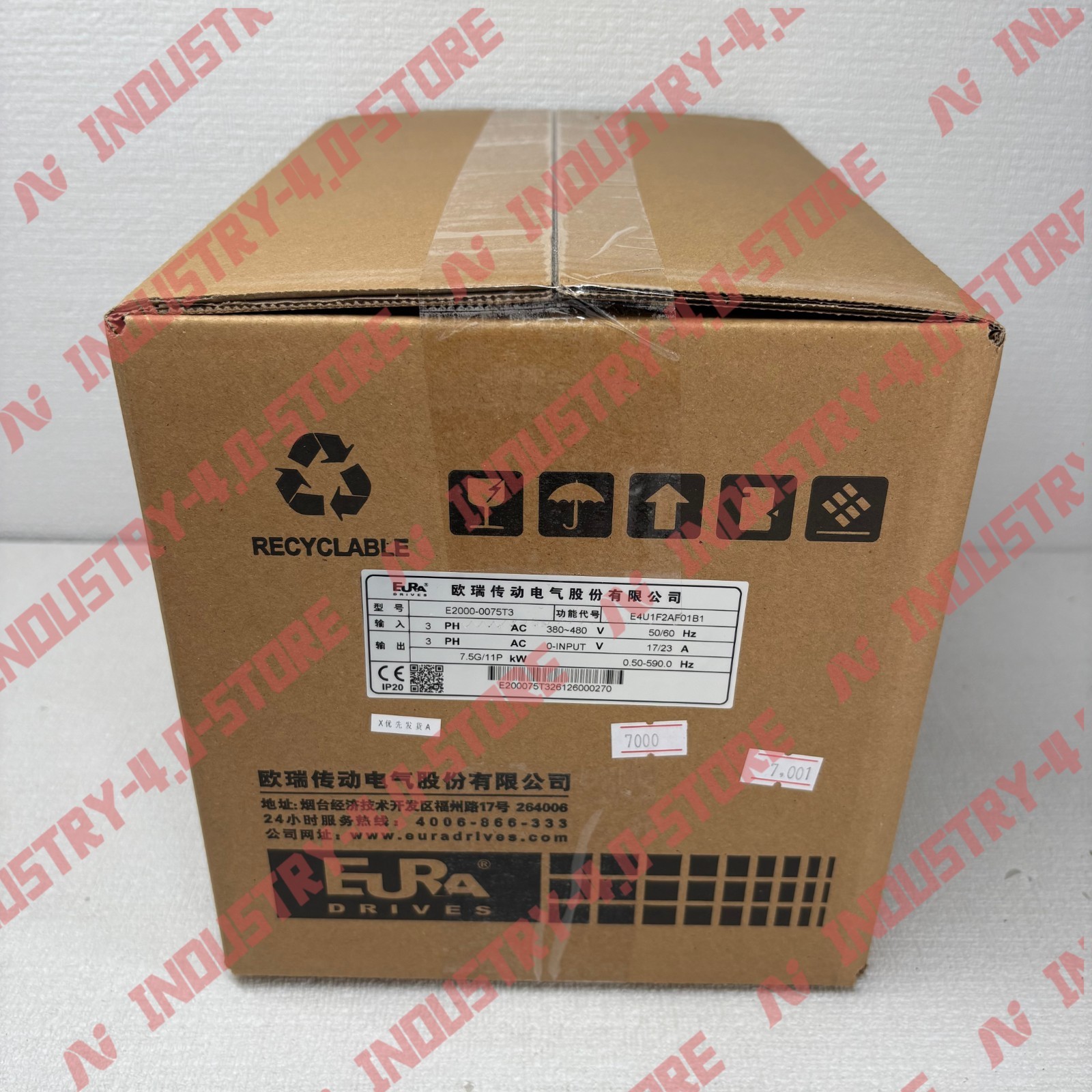 EURA E2000-0075T3 frequency converter#1pcs new in box