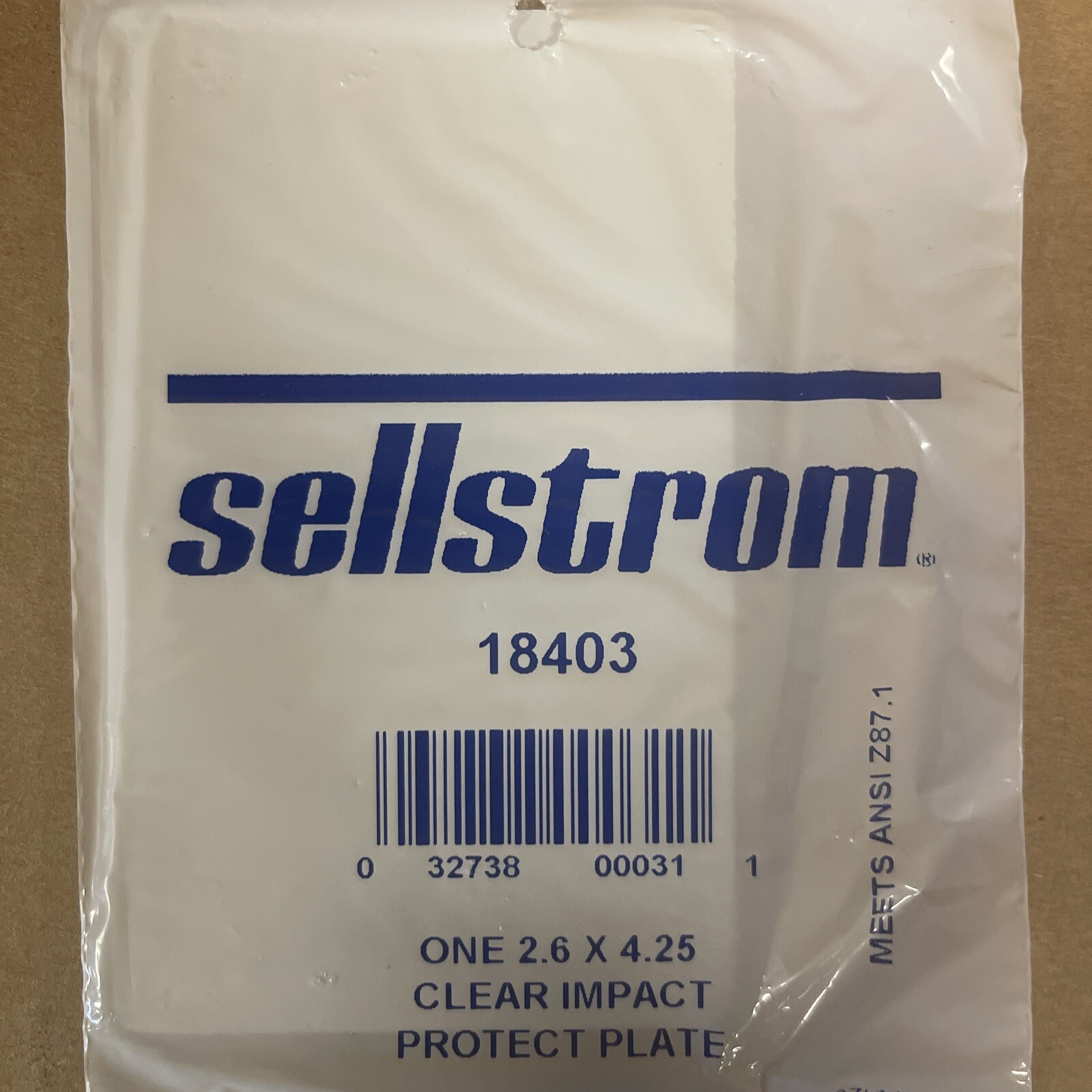 SELLSTROM 18403 CLEAR IMPACT PROTECT PLATE 2.6″ X 4.25″ MADE IN USA (LOT OF 20)