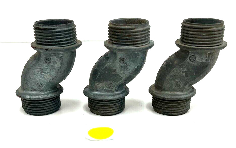 MADISON L-40-5 RIGID OFFSET CONNECTOR 1″ ZINC DIE CAST LOT OF 3