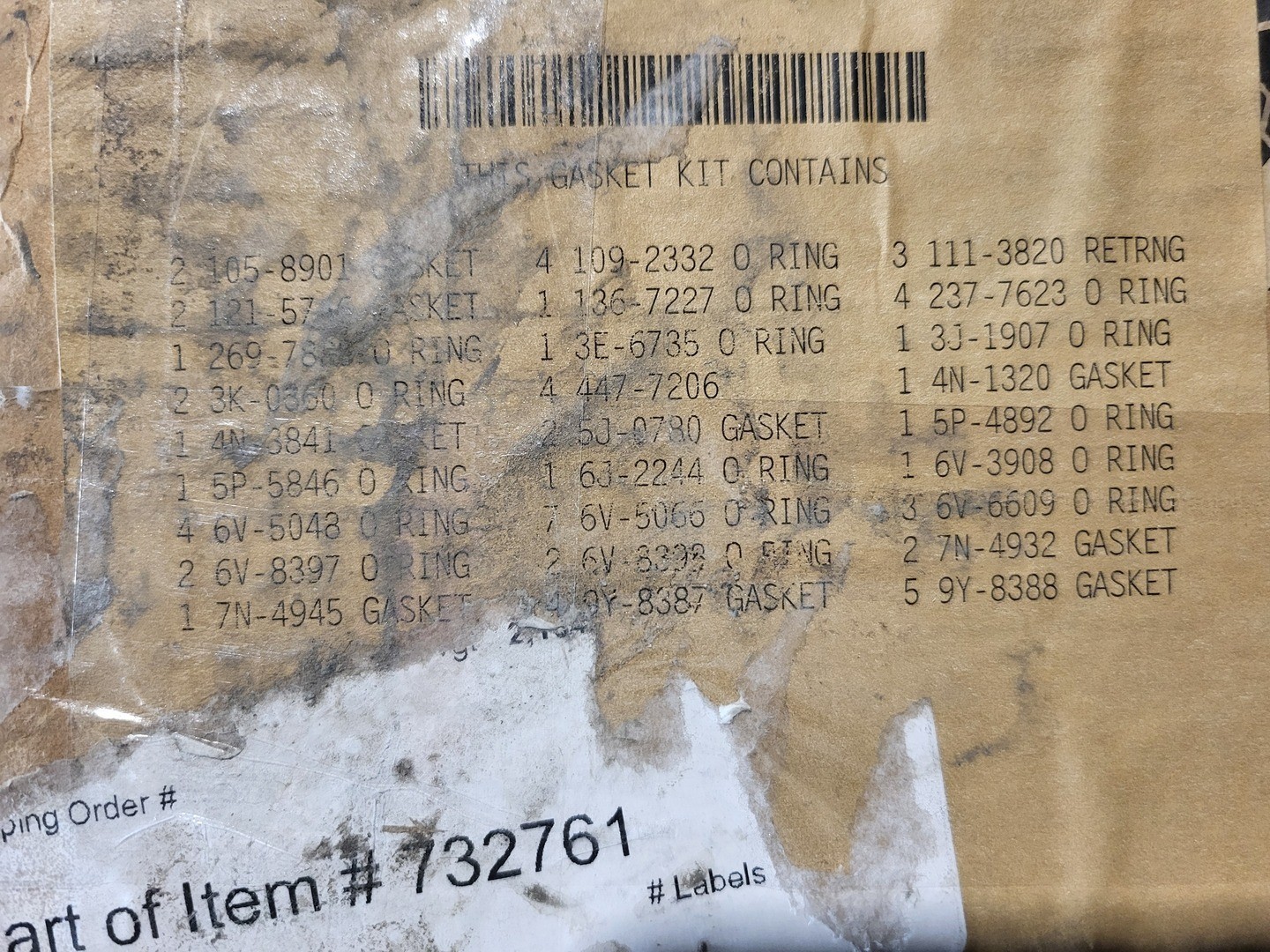 SURPLUS NEW Caterpillar 5615531 Gasket Kit – Heavy Machinery