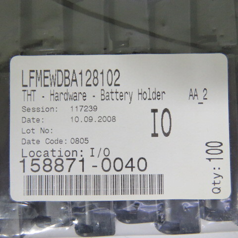 ETTINGER GMBH 15.32.632 Qty of 100 per Lot BATTERY HOLDER, 2-AA