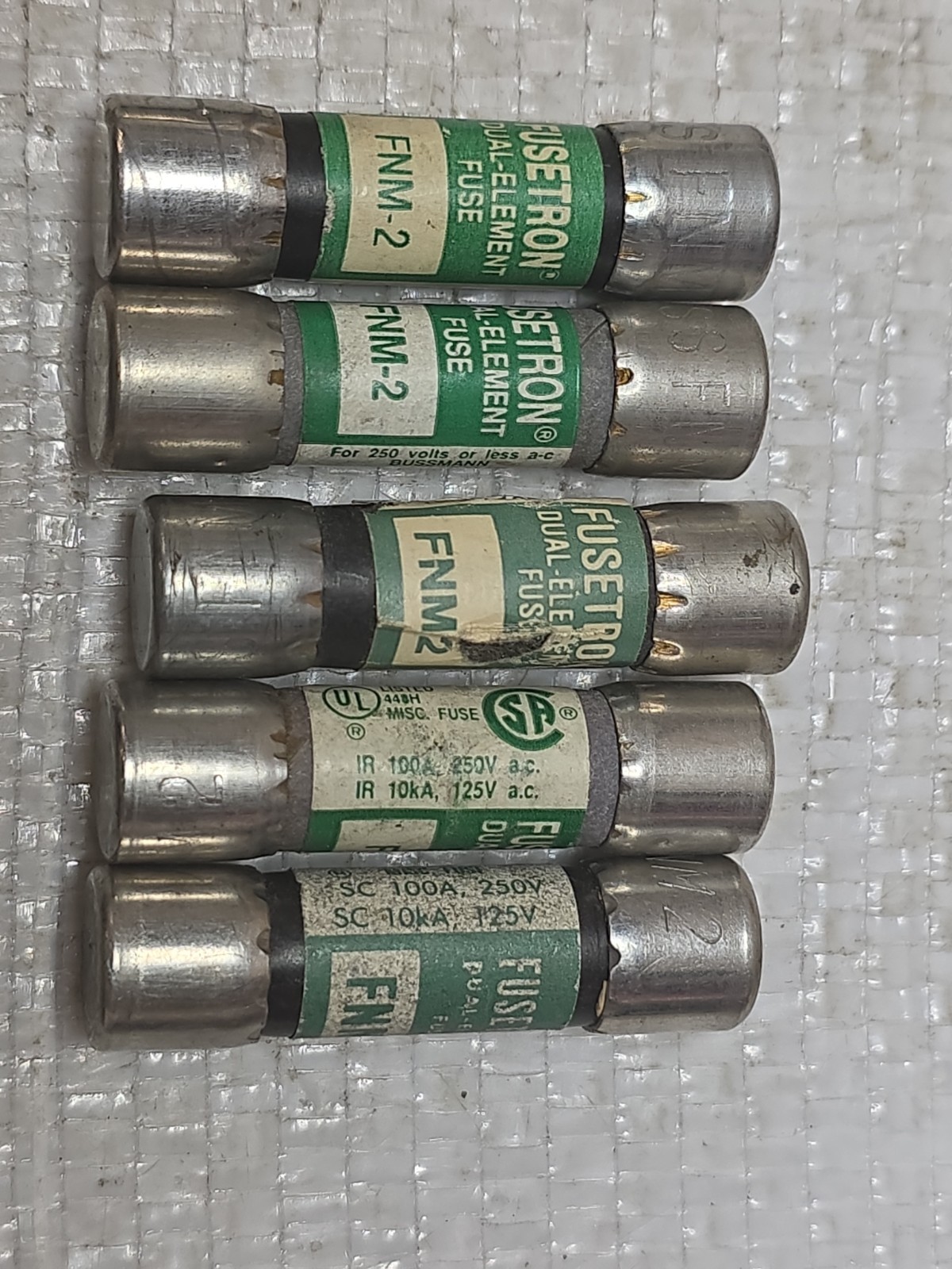 Gould Shawmut Mersen TRM2 Tri-Onic Fuse (Pack of 5) PLUS 10 OTHER 2 AMP FUSE NEW