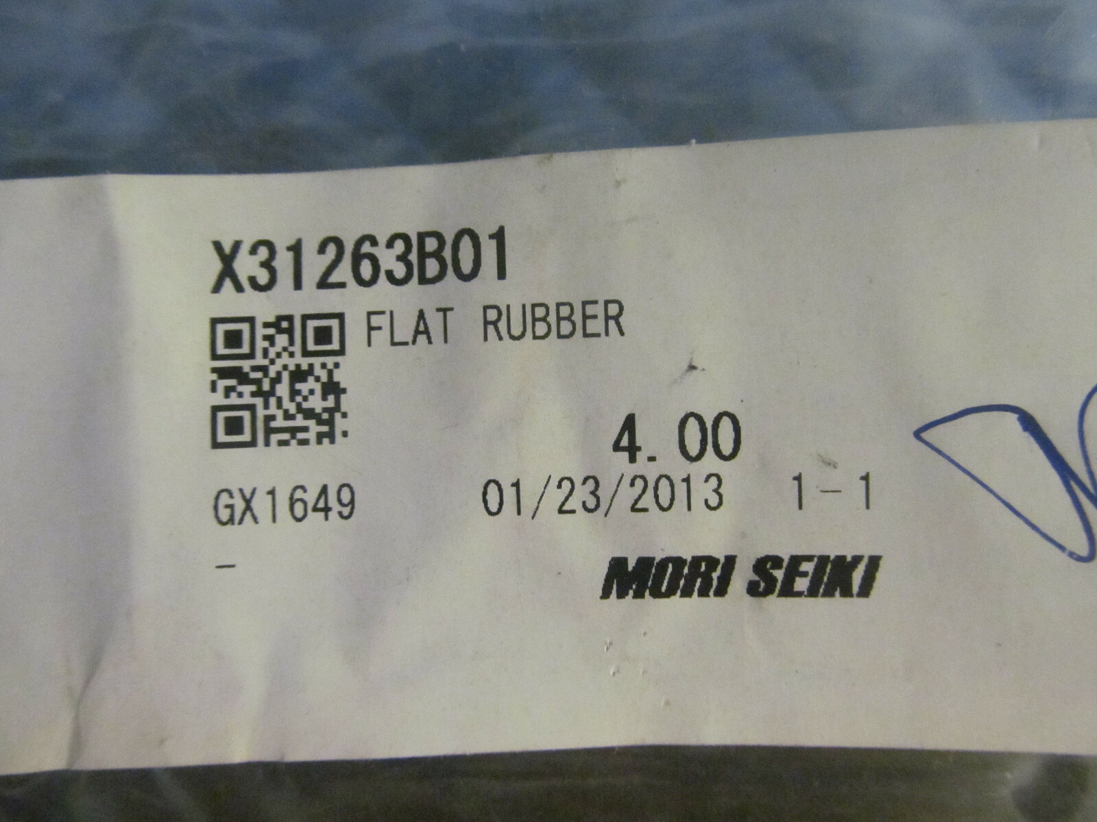 New Mori Flat Rubber X31263B01 (Lot of 4 pcs)