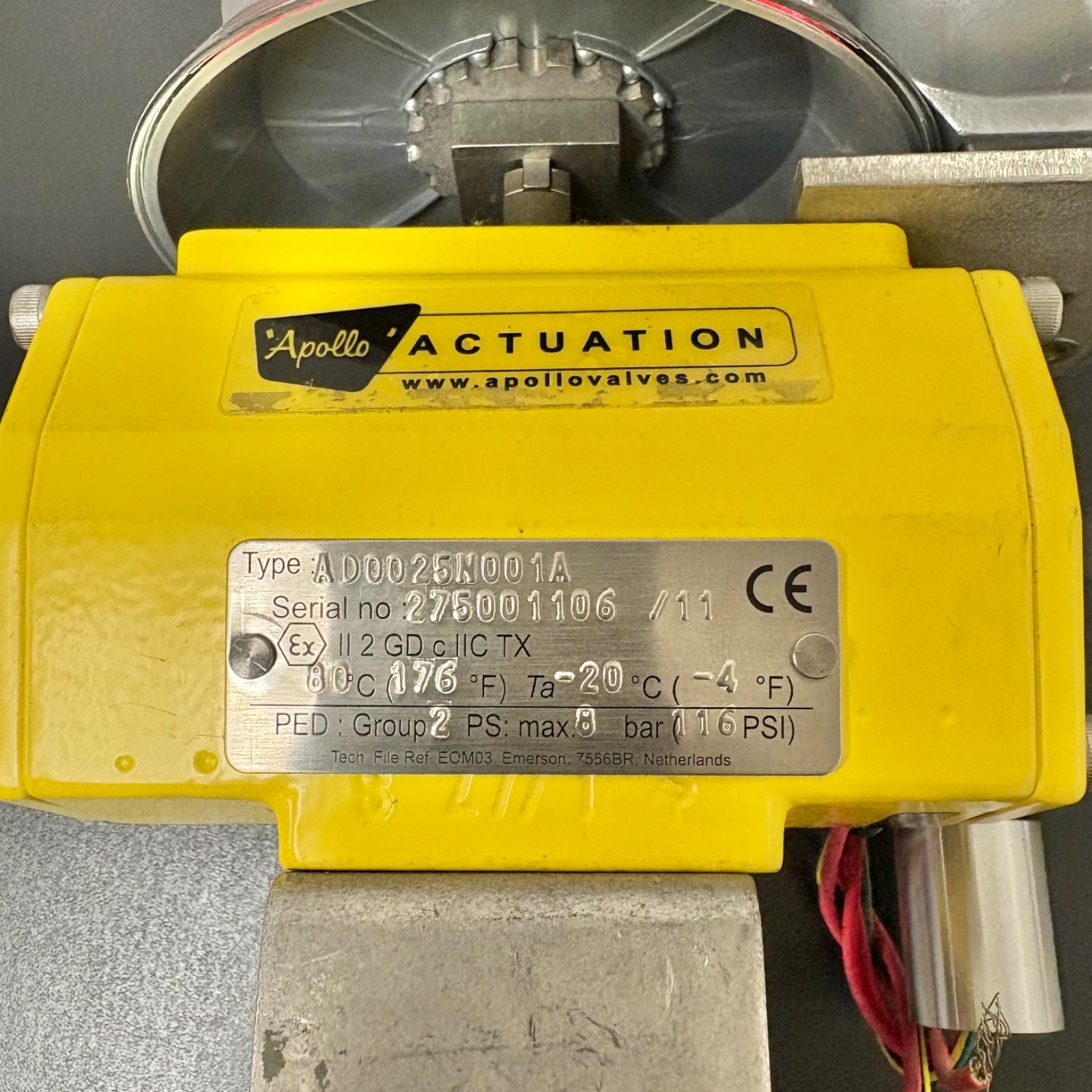 Apollo Pneumatic Actuator w/ Quartz Limit Switch & 1 Inch Valve – (AD0025N001A)