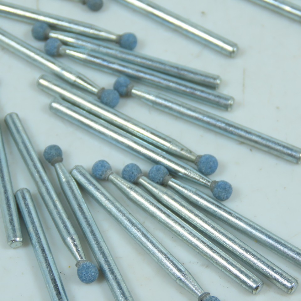 1.50″ / 3.7mm Ball Shaped Diamond Burr Grinding Bit Dremel 1/8″ Shank Lot Of 40