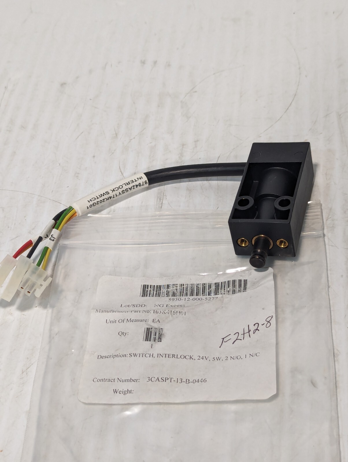 163X416H01 NG Excess Interlock Switch 24V 5W 2 N/O 1 N/C – Free Shipping
