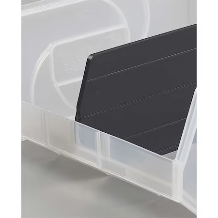 Lewisbins Dpb18-9 Divider Plastic Divider, Black, 17 3/16 In L, 6 1/4 In H, 6 Pk