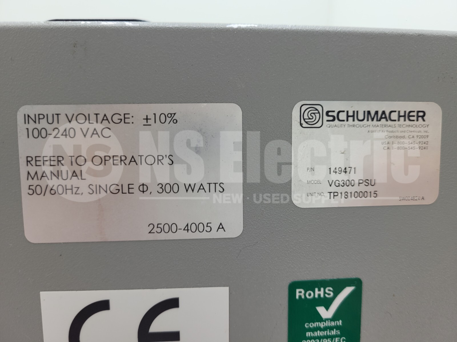 SCHUMACHER VG300 PSU 149471 RVGPWR300