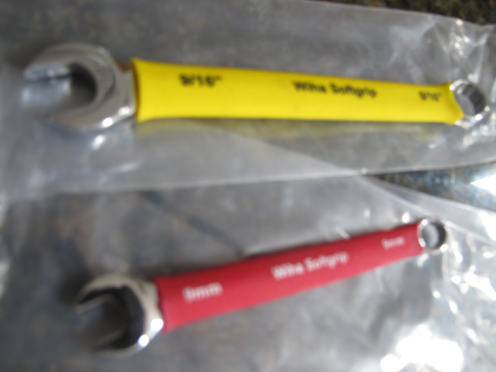 (2) Wiha 50005 50048 Soft Grip Combination Wrench Metric SPANNER 9mm 9/16″ 2-PCS