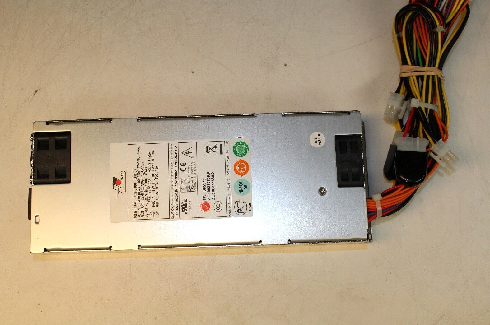 P1M-6400P (ROHS), 400W (24P 1-8PN 2-MOLEX 1-4PN) PSU, B000240106