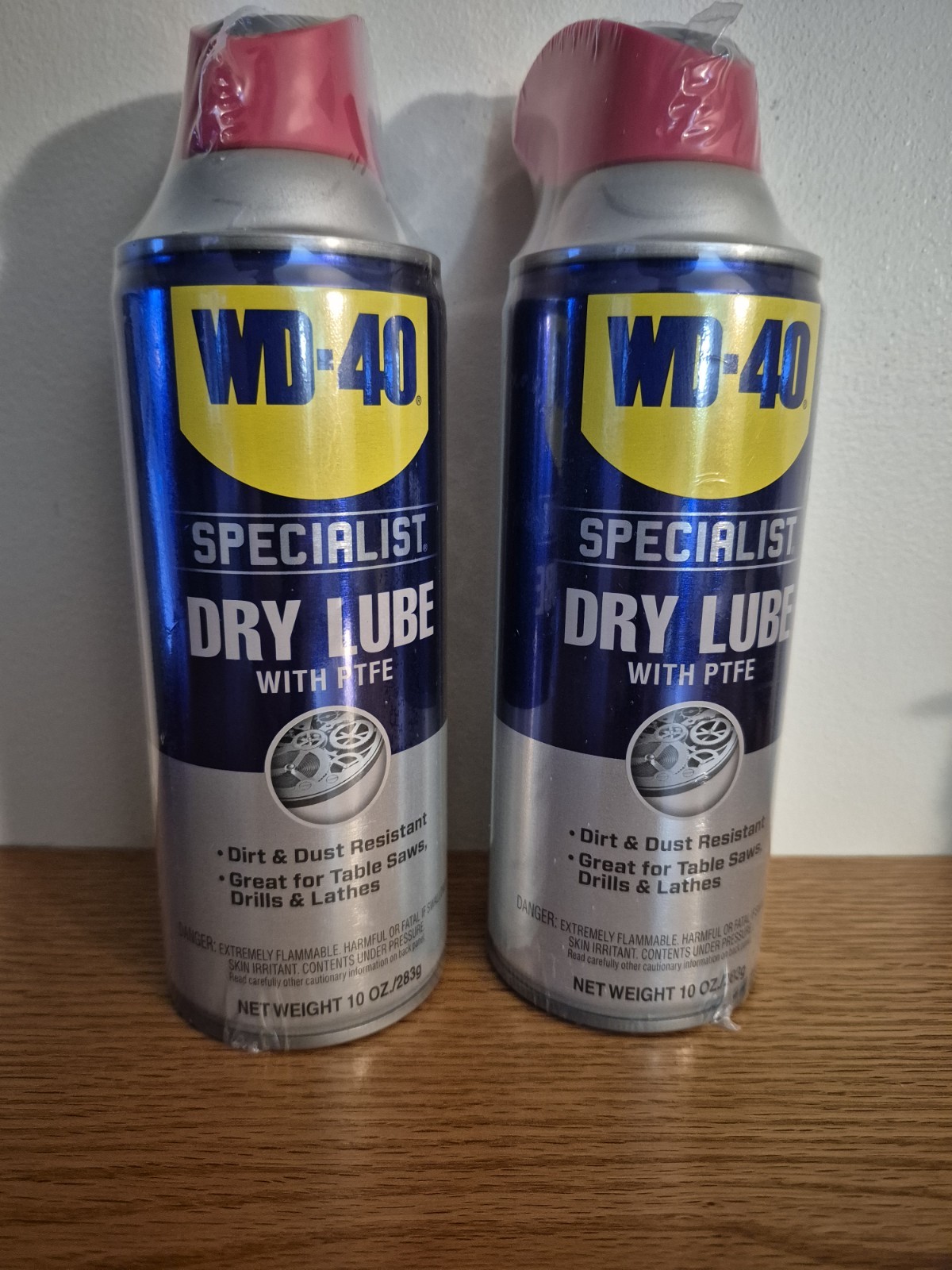 Dry Lube PTFE Spray with Smart Straw – Twin Pack for Tool Longevity 10 Oz.