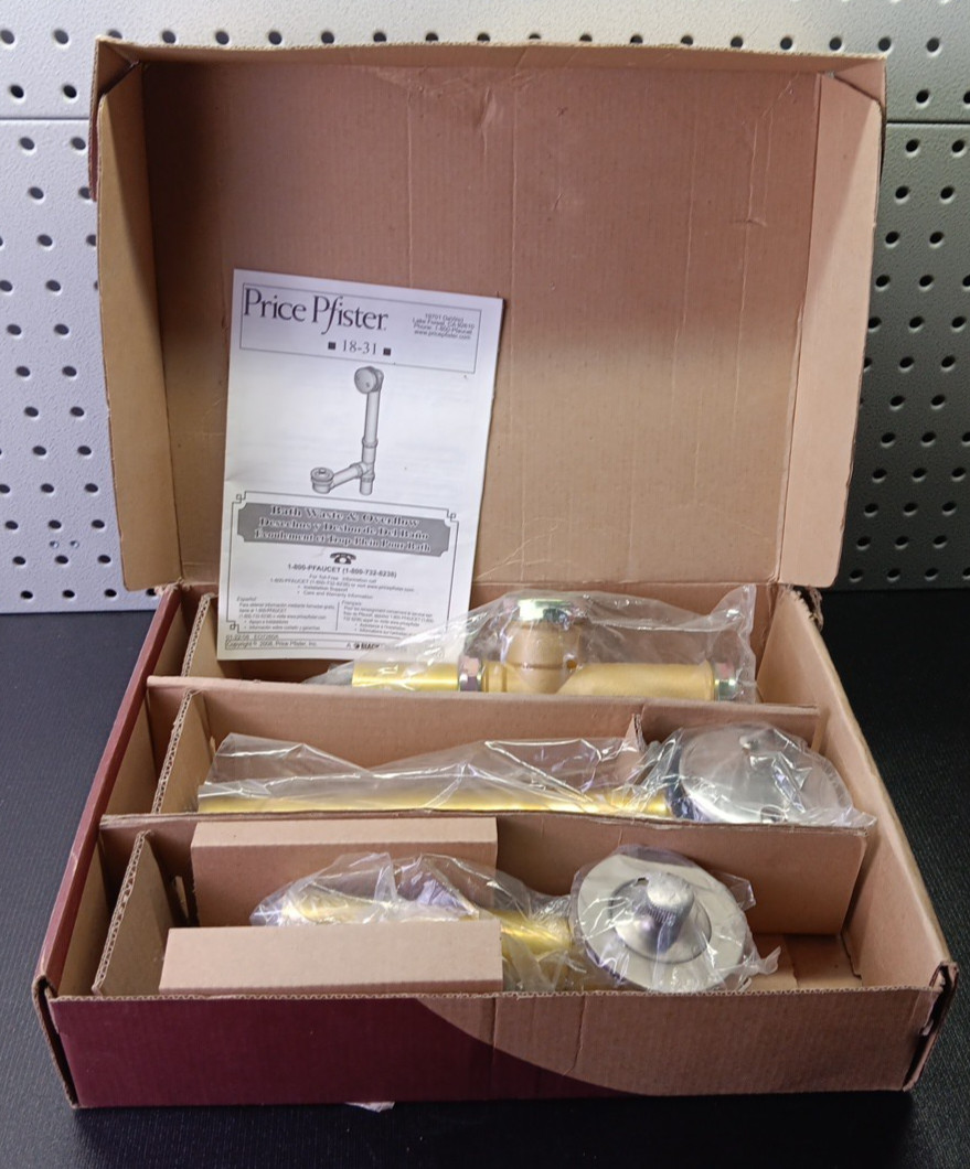 Price Pfister 018-310K Bath Waste and Overflow Satin Nickel Discontinue (bn)