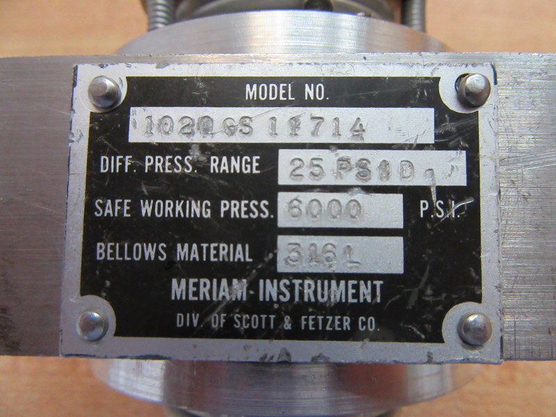 Meriam Instrument 1020GS11714 Differential Pressure Bellows