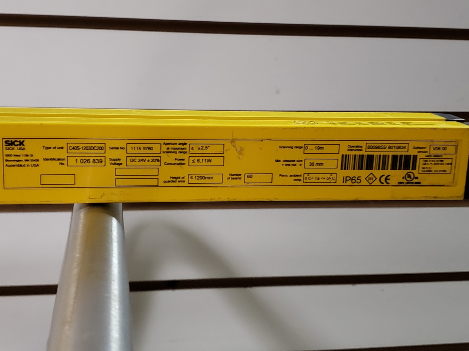 SICK C40S-1203DC200 SAFETY LIGHT CURTAIN 24VDC C4000 STANDARD
