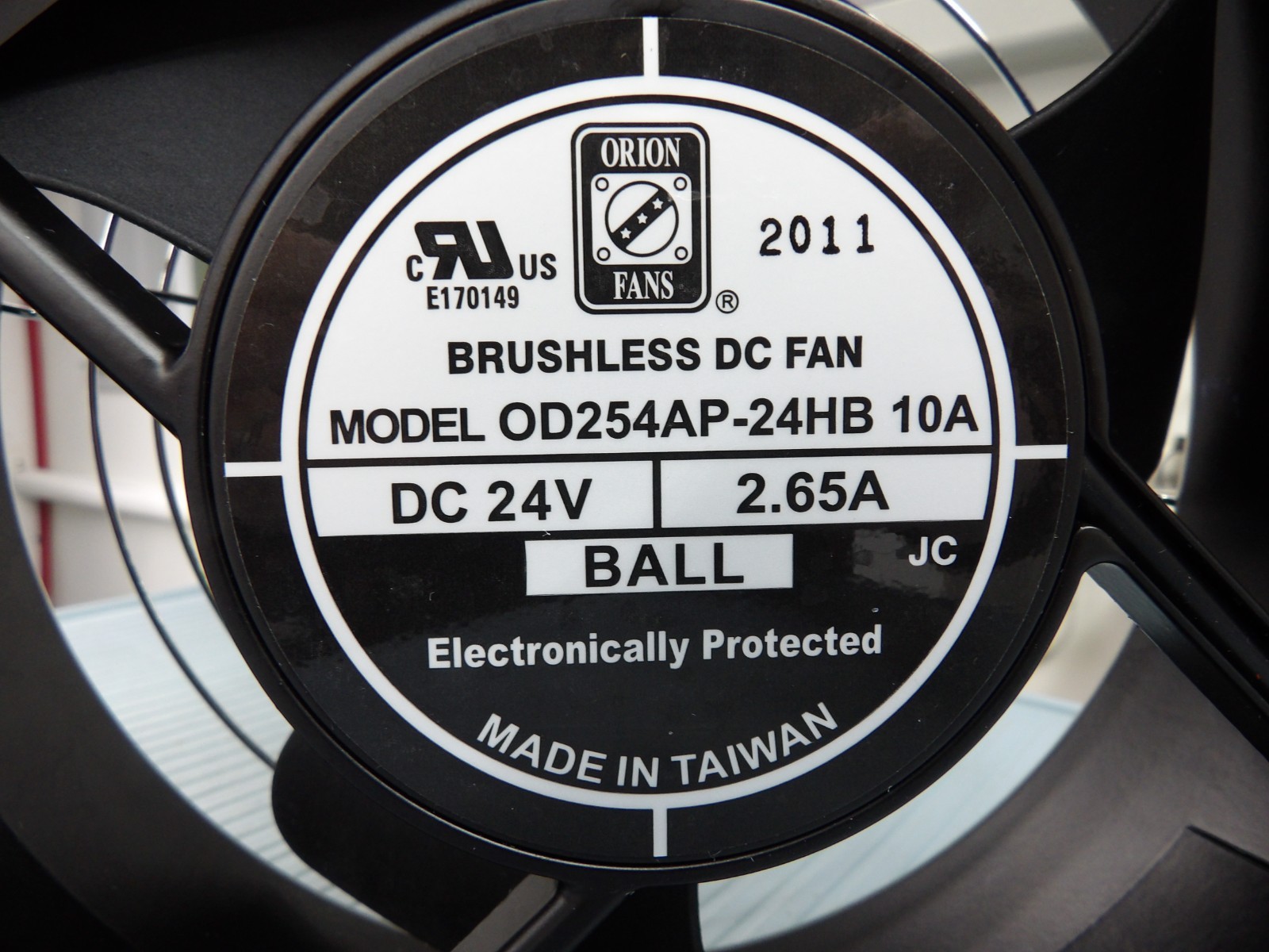 Orion Fans Model OD254AP-24HB 10A Brushless DC Fan DC 24V 2.65A BALL