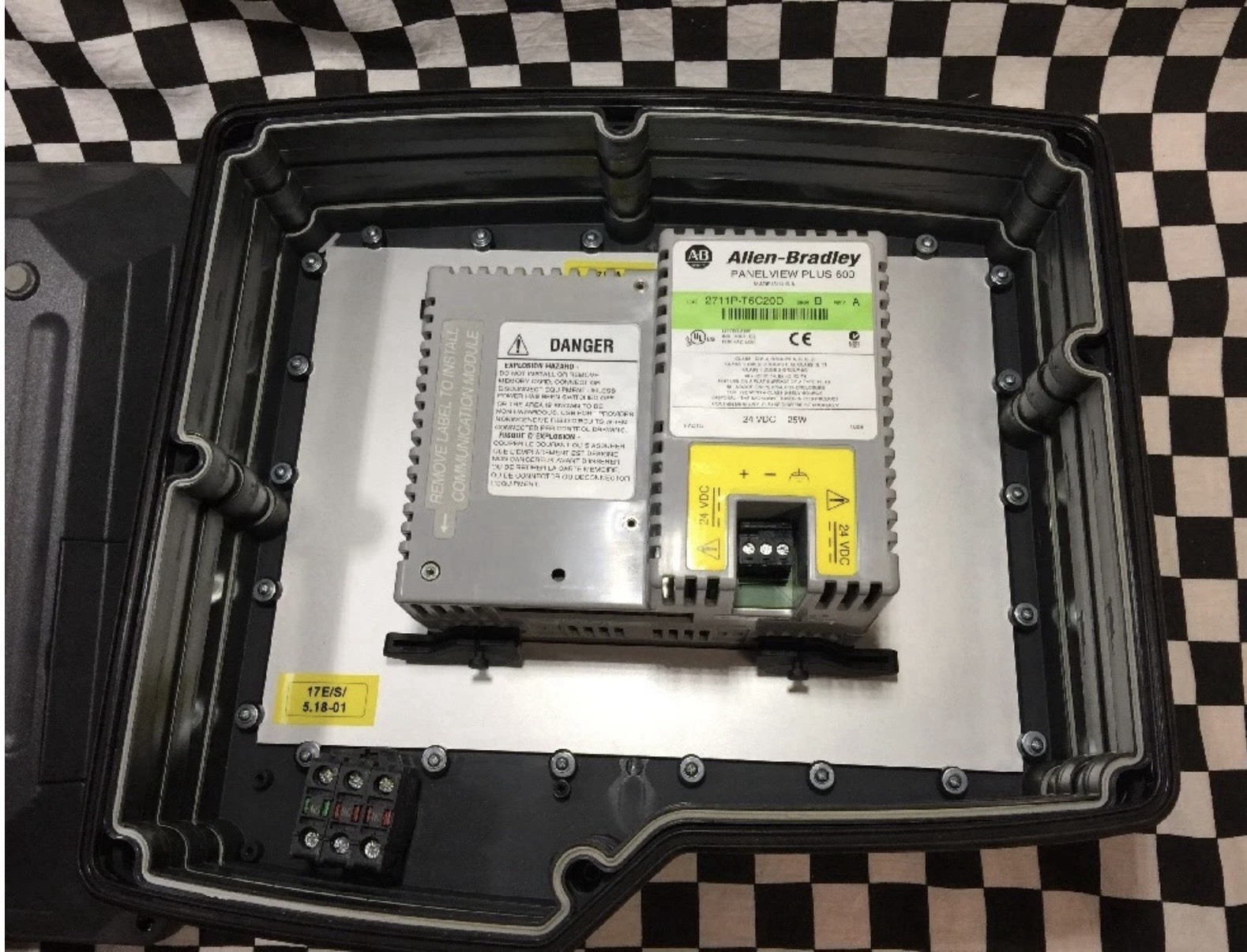 PANEL VIEW PLUS 600, 2711P-T6C20D With Enclosure & EMO SHIPSAMEDAY