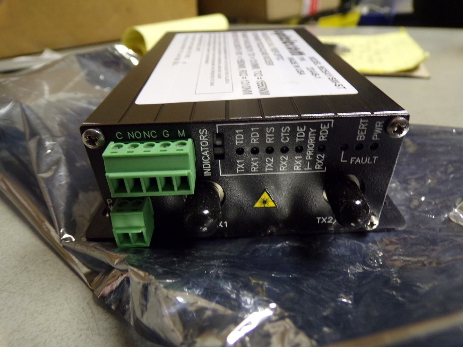 NEW Optelecom Single Mode Dual Fiber Optic RS232/422/485 Modem 23445-1