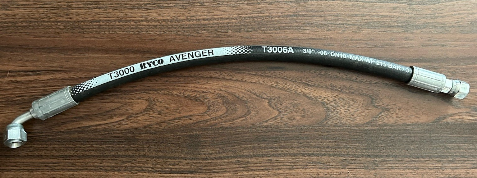 3/8″ X 19” Hydraulic Hose SAE100R17 3100 PSI Straight JIC Ends (18 24)