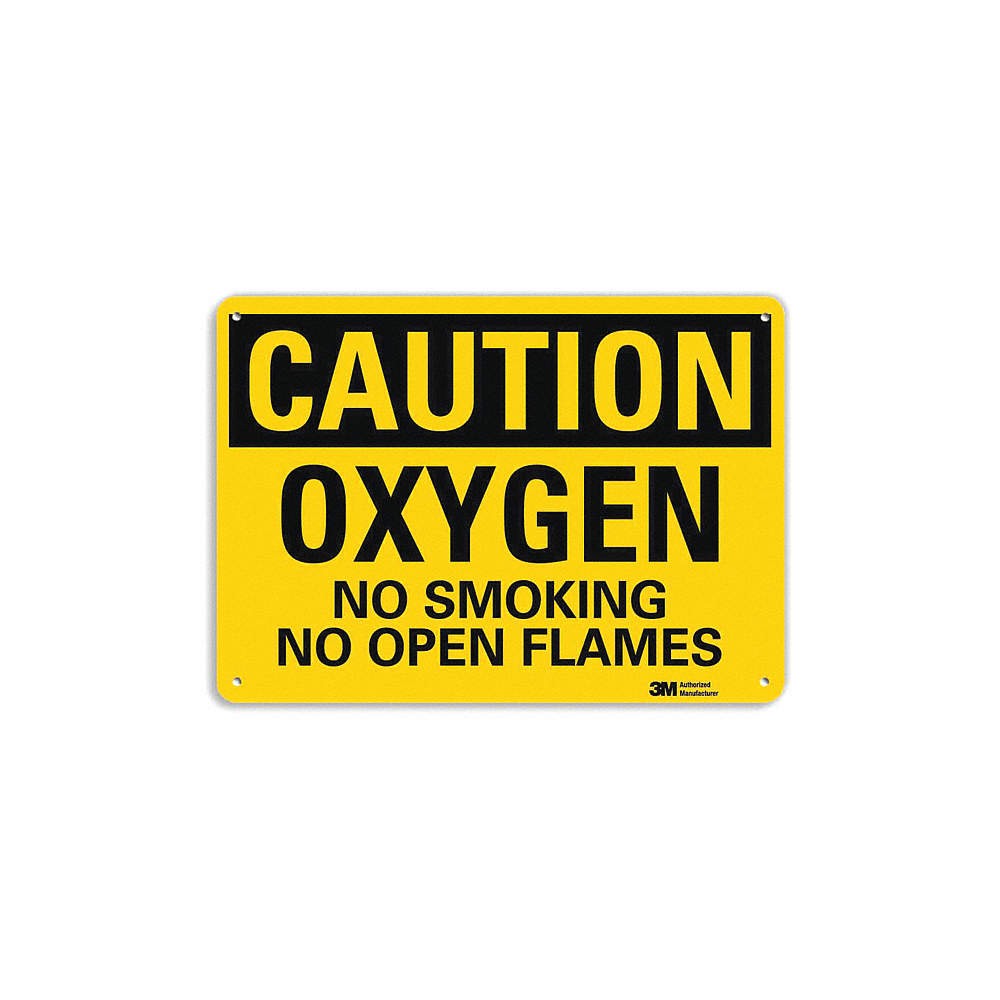 LYLE U4-1583-NA_10x7 Caution Sign,7 in x 10 in,Aluminum 462N75