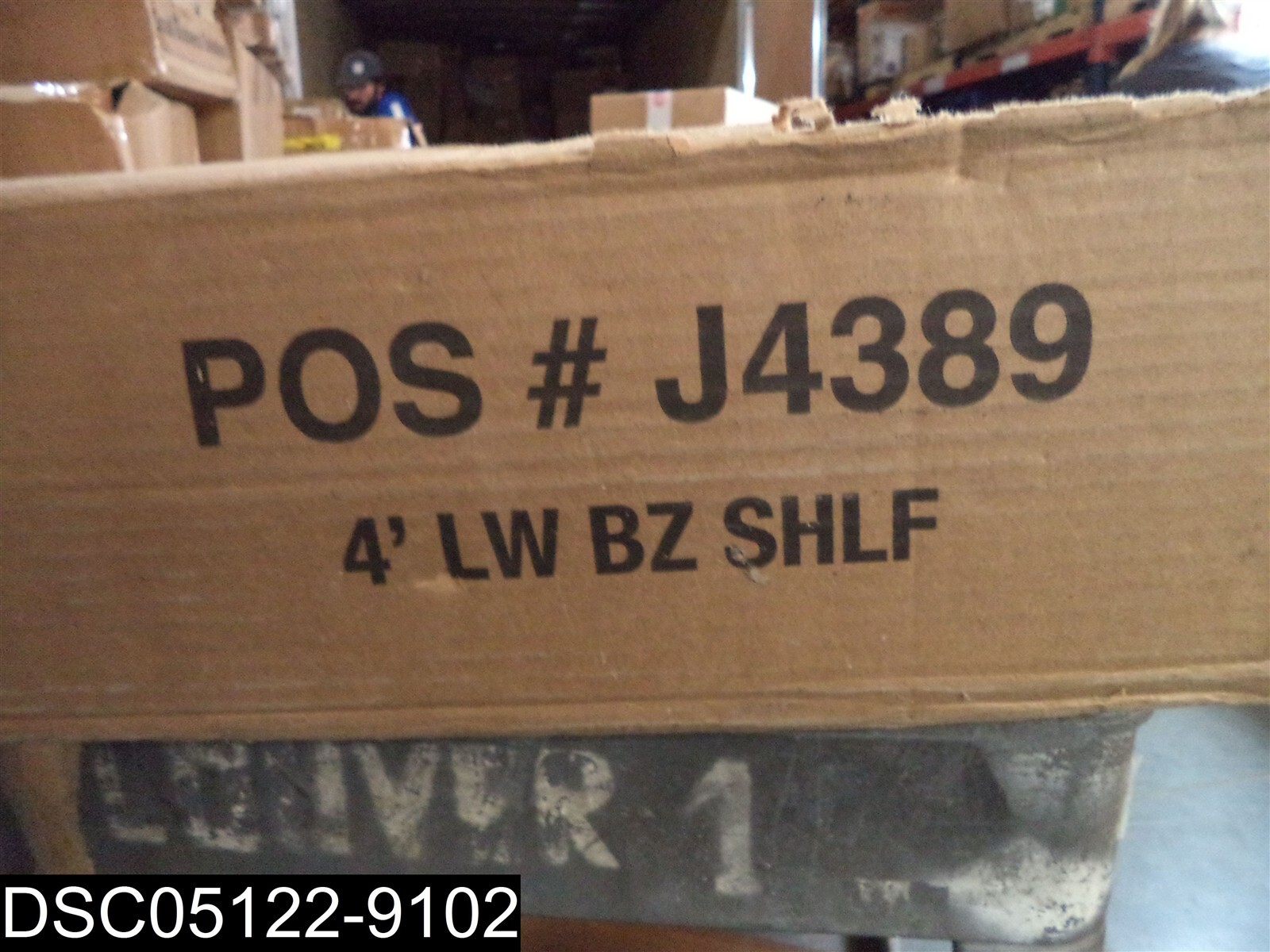 J4389 4′ Shelf Frame with Brackets J4389 4′ LW BZ SHLF