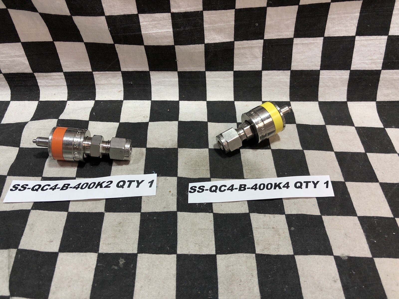 SWAGELOK Quick Connect SS-QC4-B-400K4 & SS-QC4-B-400K2, LOT OF 2 #1370R8