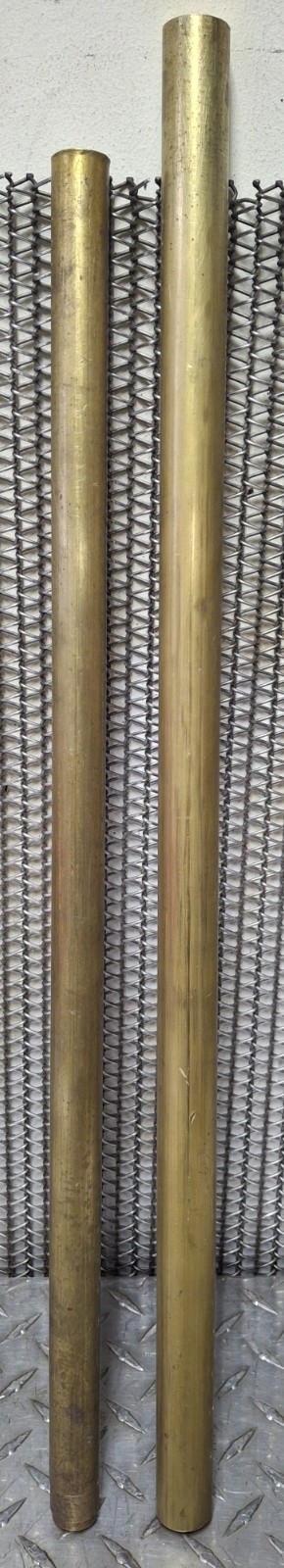 Lot of 2 Brass Round Solid Rod Long Solid Lathe Bar 22″ & 25″ 4.21 lbs & 5.7 lbs