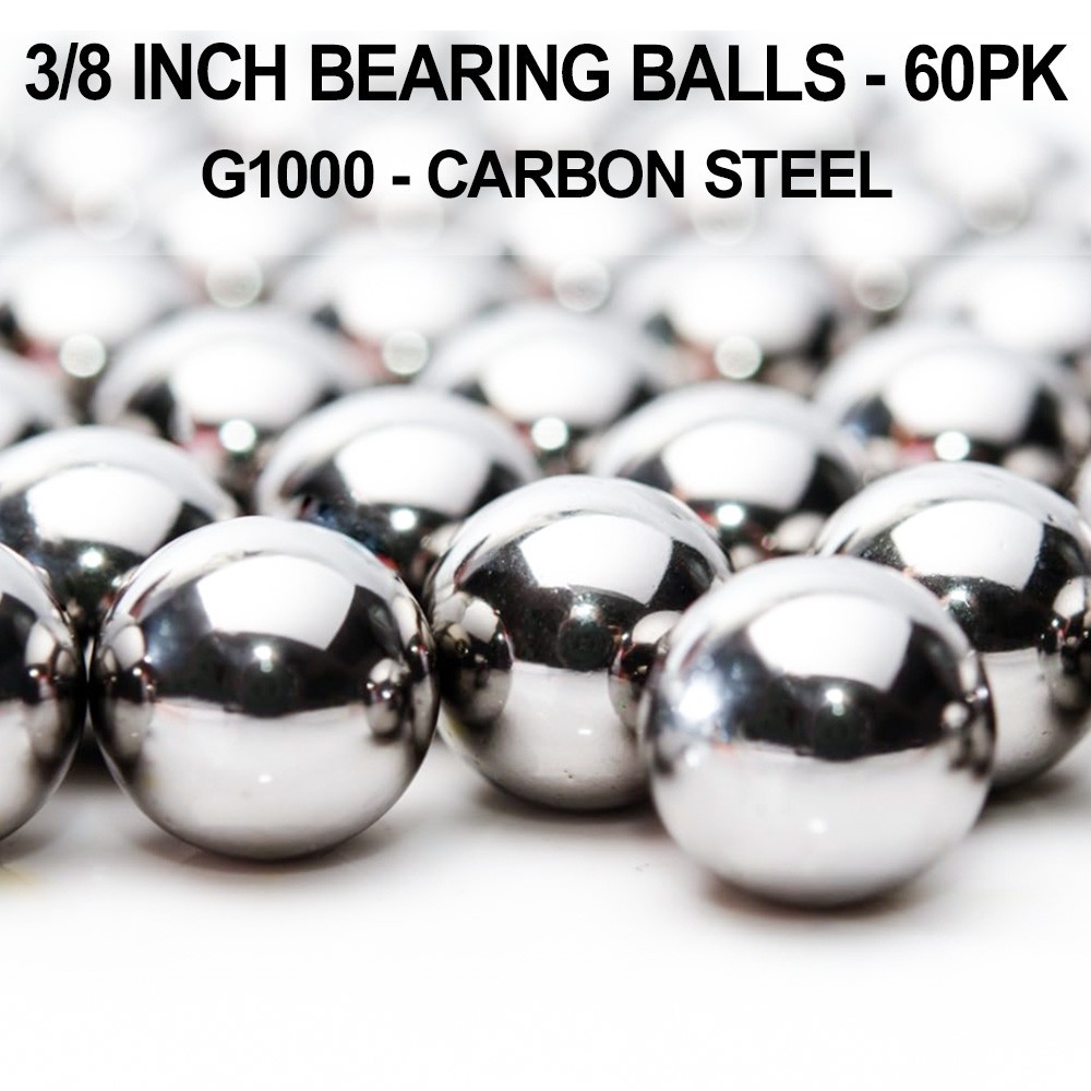 3/8 Inch Carbon Steel Bearing Balls – 60 pack – G1000 – 1015 Carbon Steel