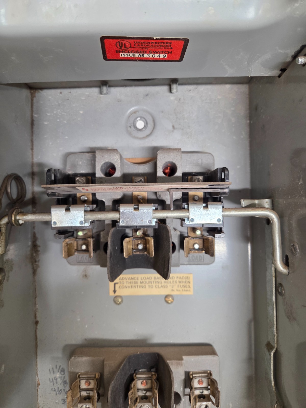GOULD ITE 30A 480V 3PHASE FUSIBLE SAFETY SWITCH FR351