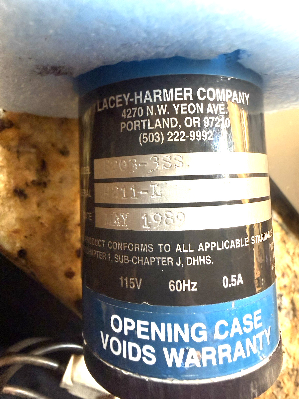 LACEY HARMER 8203-3SS LAHARCO 115V 0.5A