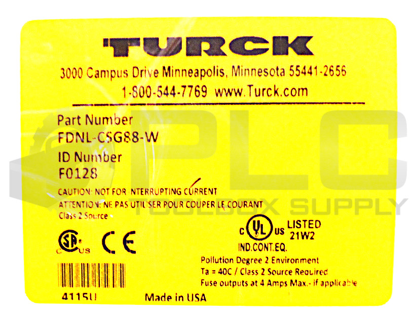 NEW TURCK FDNL-CSG88-W AIM STYLE DEVICENET STATIONS