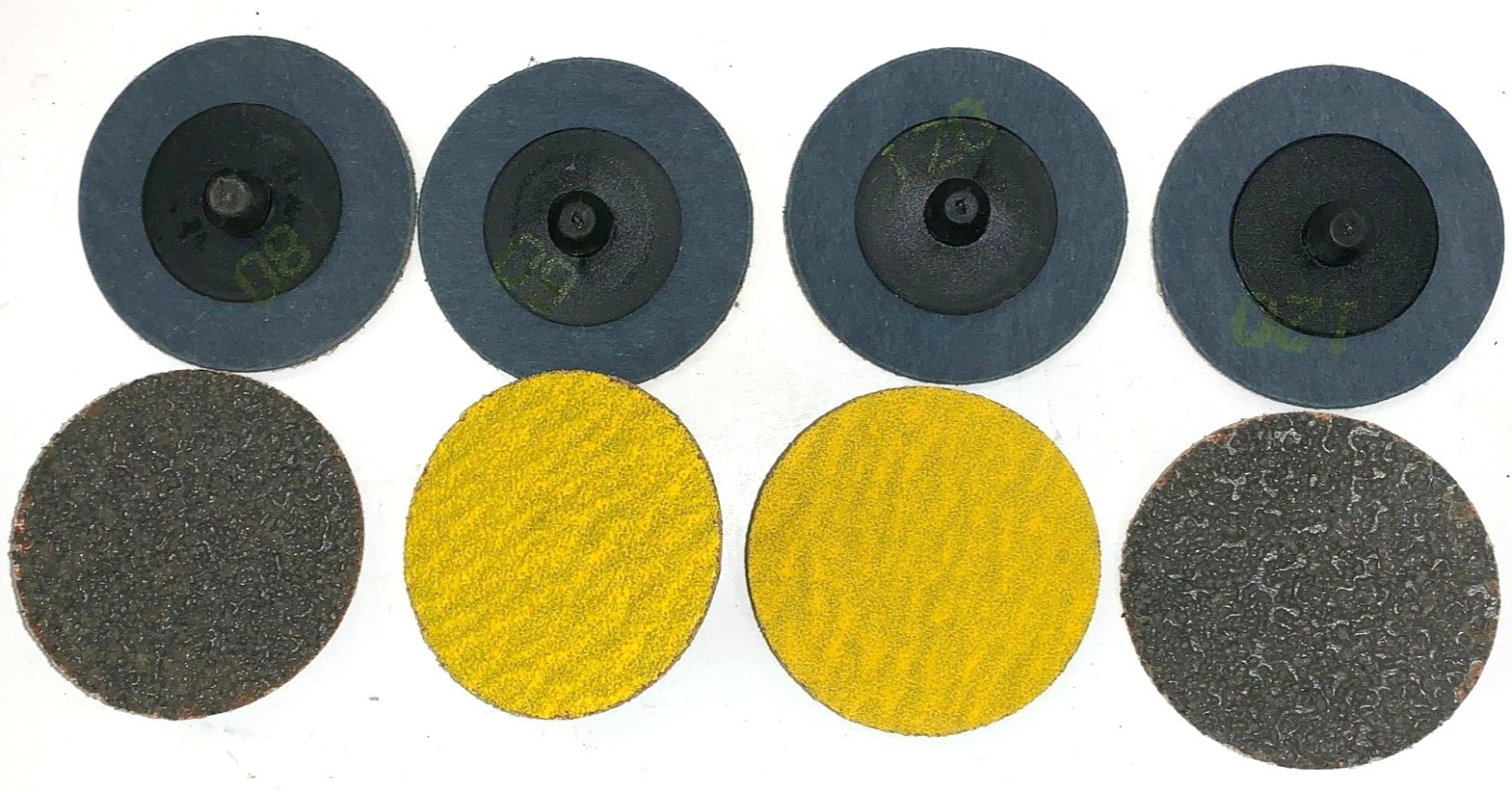 ARC ABRASIVES SANDING DISK SET TYPE R ASSORTED PIECES 2″ DIAMETER LOT OF 50**