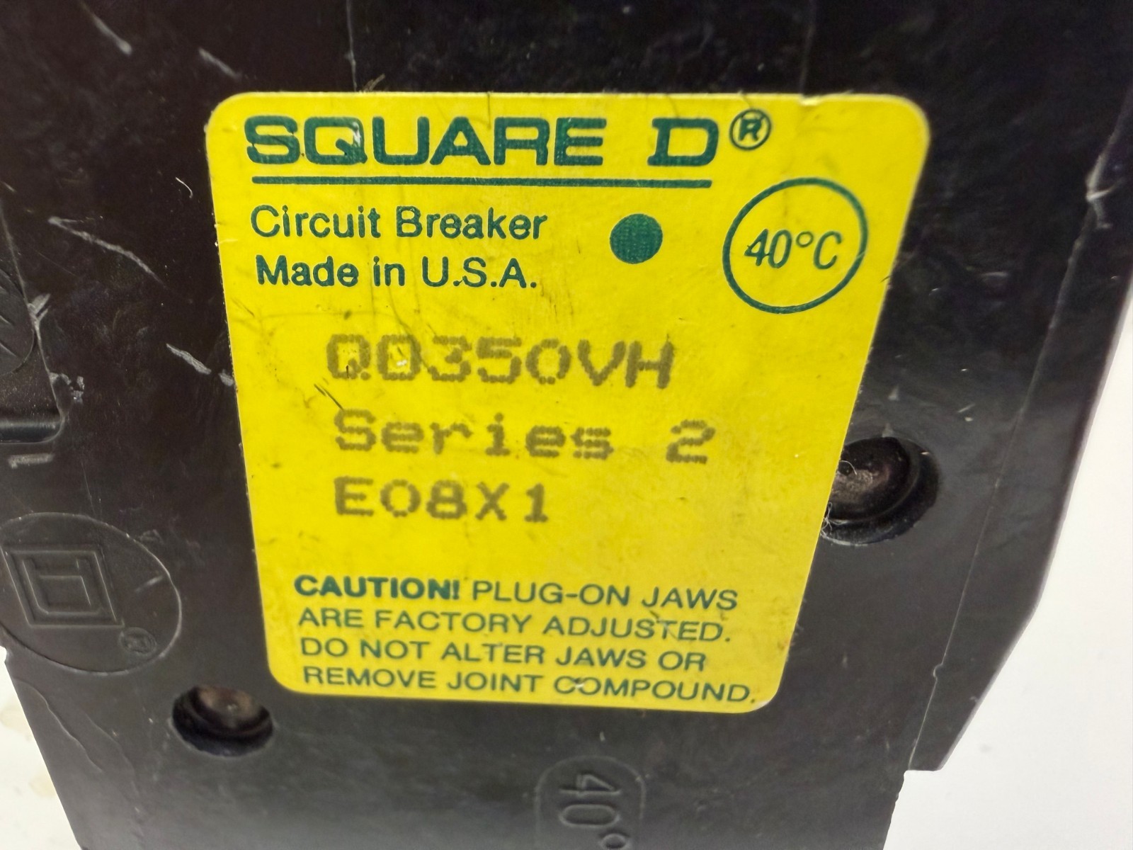 GOOD USED! SQUARE D 50A 240V 3-POLE CIRCUIT BREAKER QO350VH