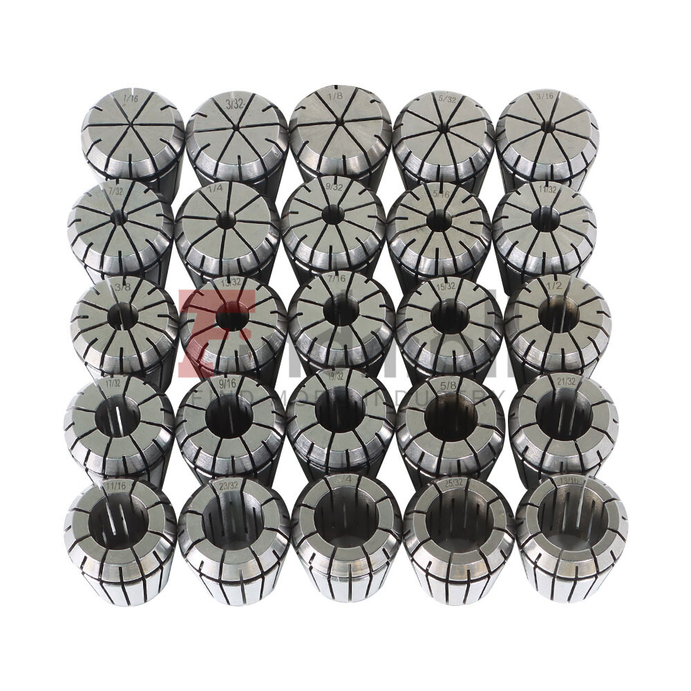 For CNC engraving machines 25 pcs 1/16-3/4 inch bracket spring collets suitable