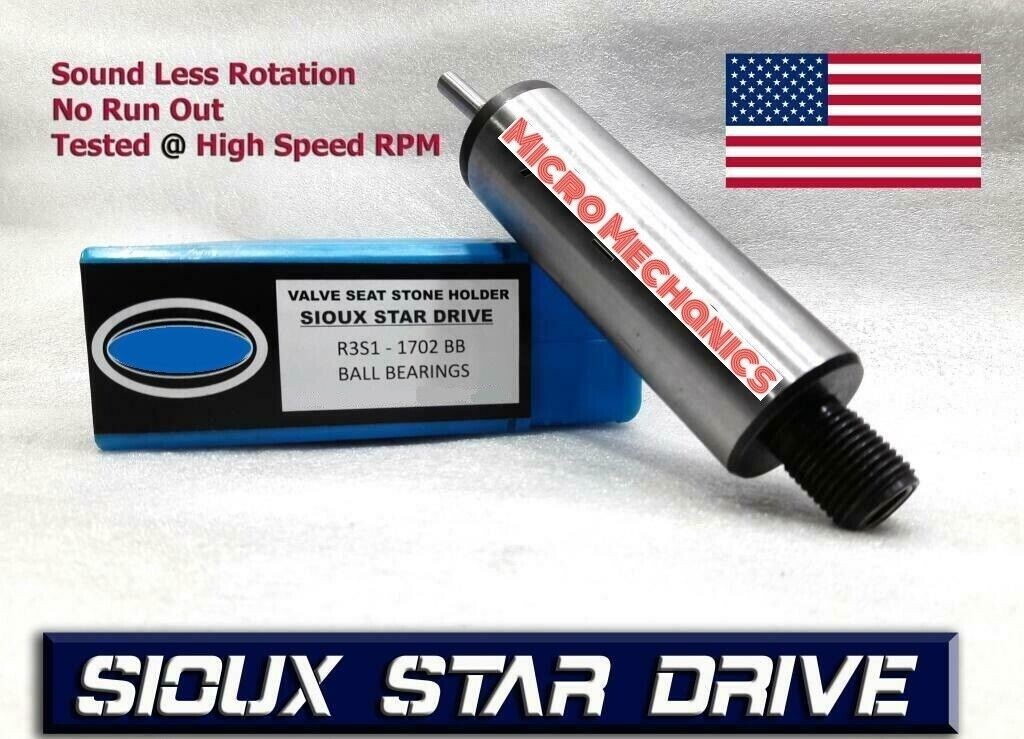 2x VALVE SEAT GRINDER STONE HOLDER 1702 BB R3S1 SIOUX STAR DRIVE 11/16″ x 16″