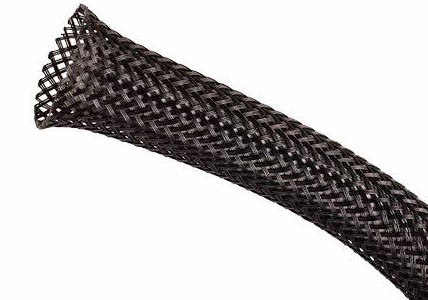 1 1/4″ Black Mesh Sleeving – (25 ft. spool)