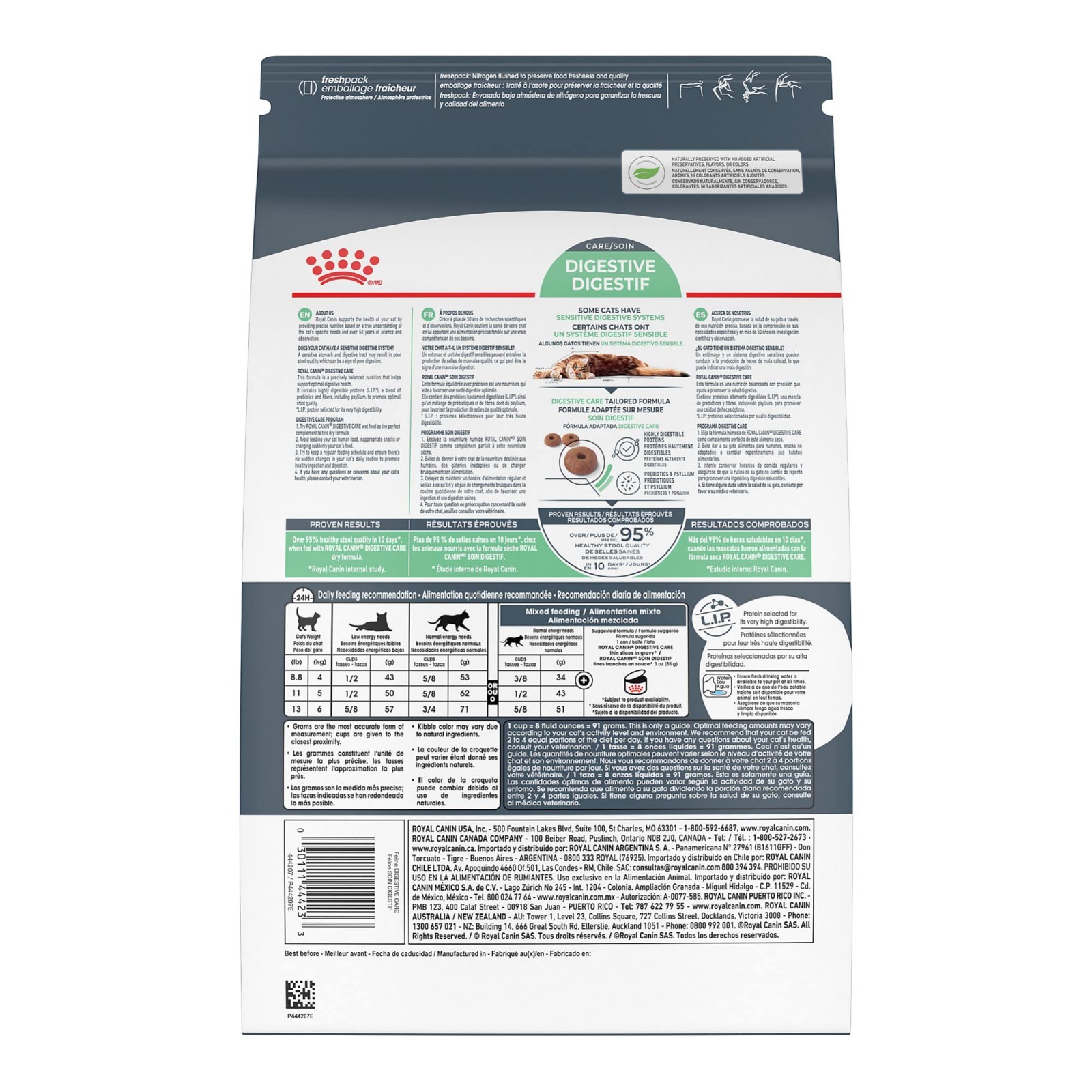 Royal Canin Feline Care Nutrition Digestive Care Adult Dry Cat Food, 6 lb Bag