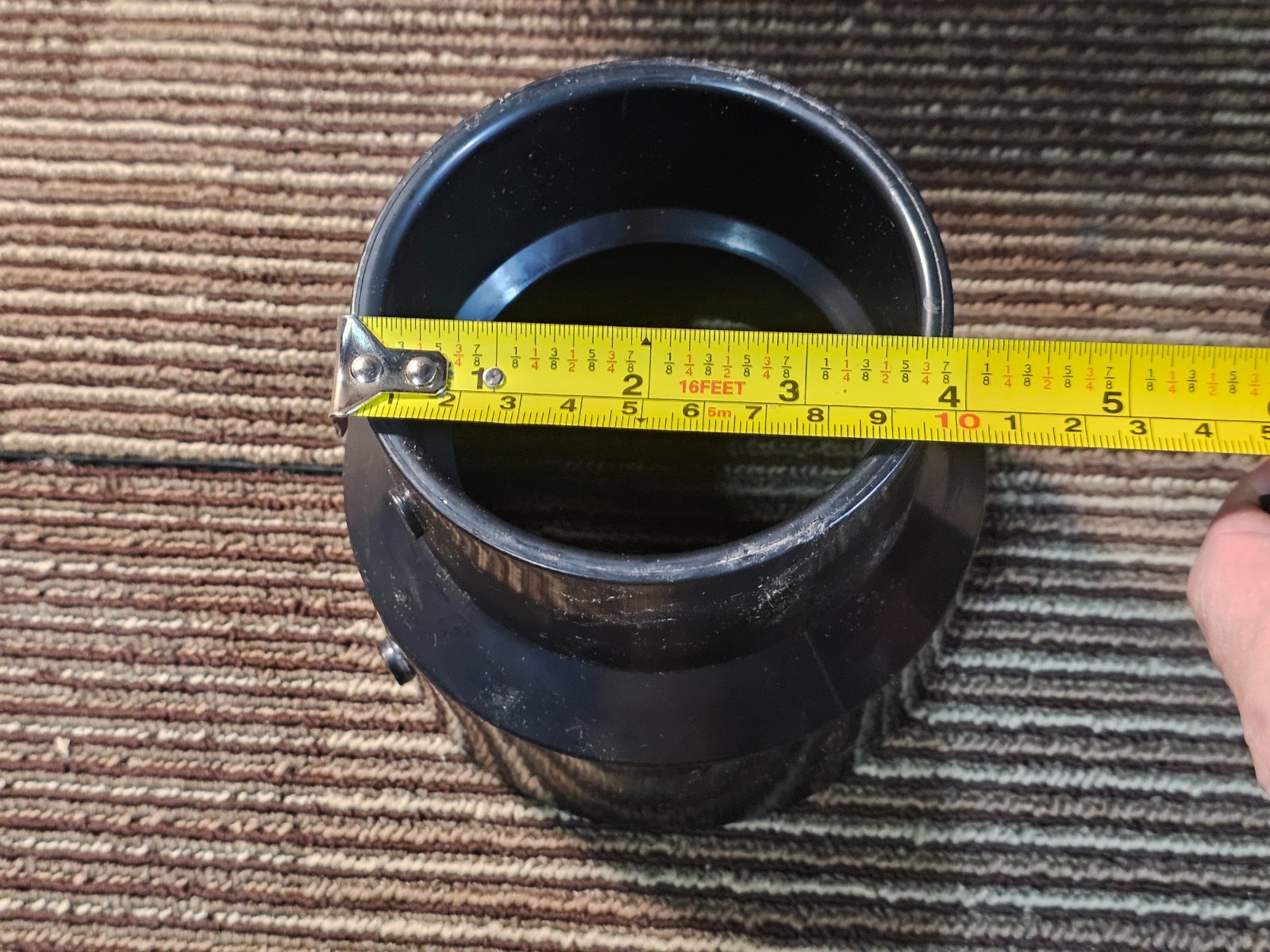(QTY 10) NIBCO I010000 5801 4″ x 3″ Hub x Hub ABS DWV Reducing Coupling, Black