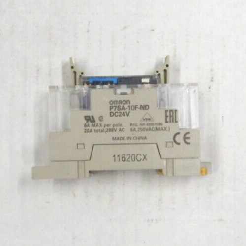 OMRON G7SA-3A1B 10 pin RELAY w/ P7SA-10F-ND BASE 24VDC 6 amp max Din Rail NEW