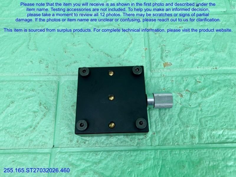 Optosigma G0H-65A76UU 1-Axis Brass Goniometers as shown in photos, sn:9336, DHL.