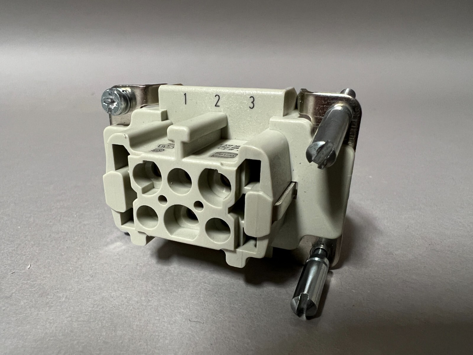 6PC – Harting 09330062701 Rectangular Socket Insert HAN 6E-BU-S