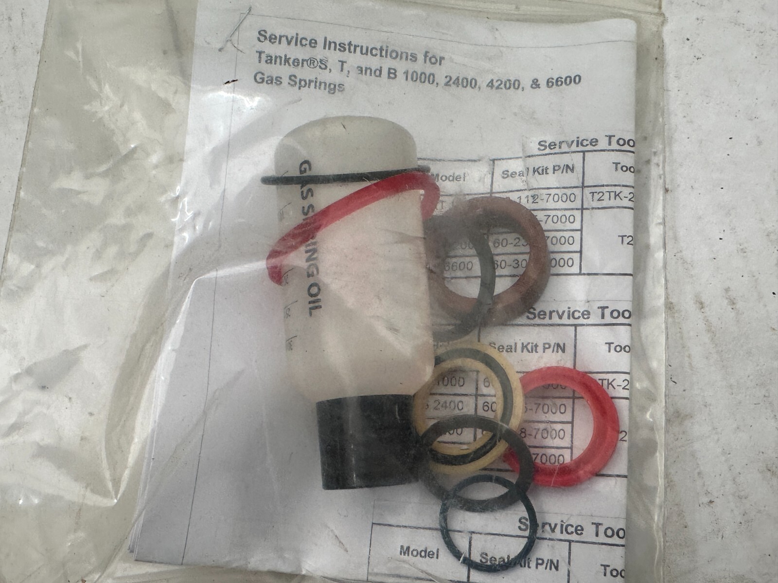 Hyson Metal Forming Solutions 60-112-7000 Seal Kit for TNKS1000 Gas Spring