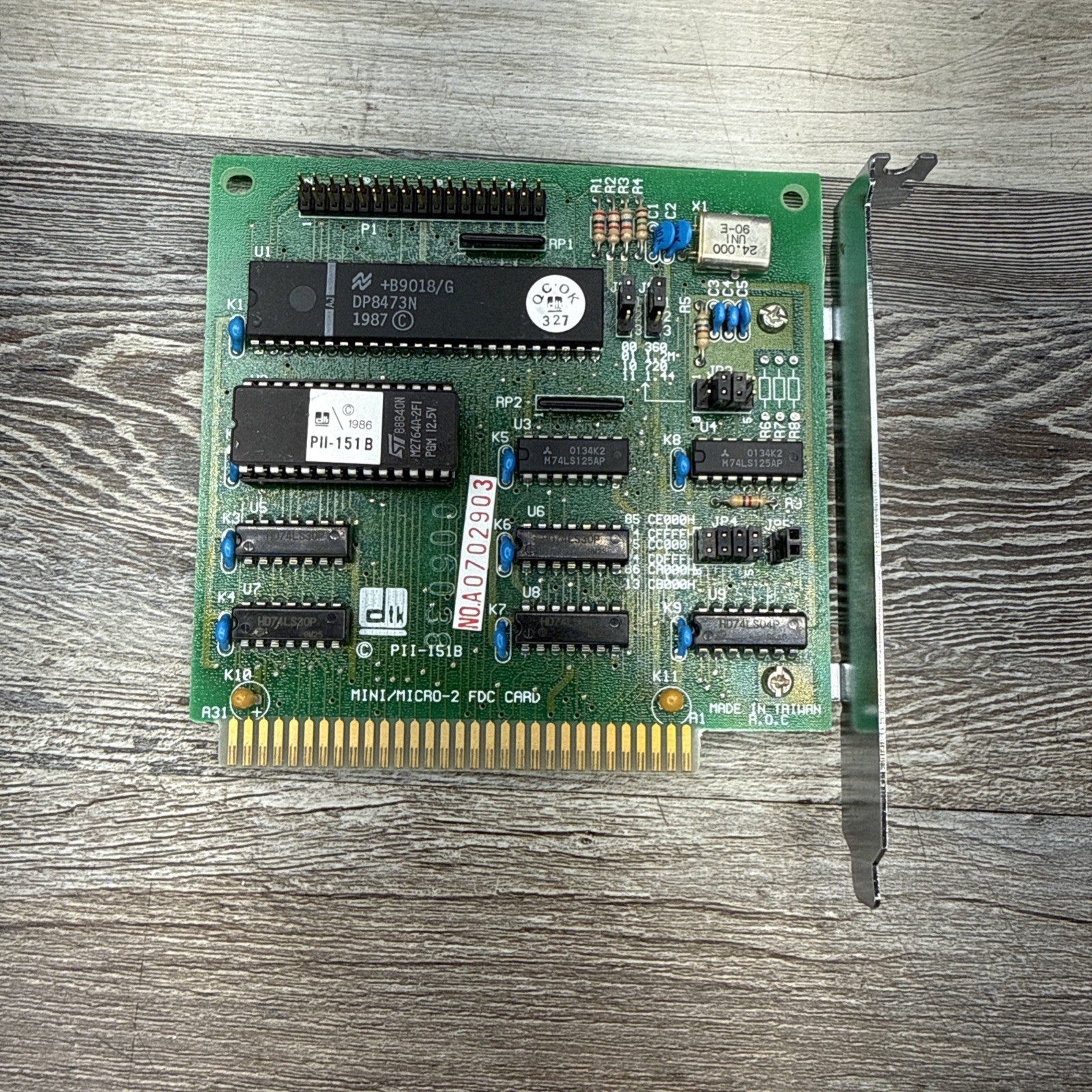 DTK PII-151B MINI-MICRO ADD ON CARD FOR 88 286 PERSONAL COMPUTER – Untested