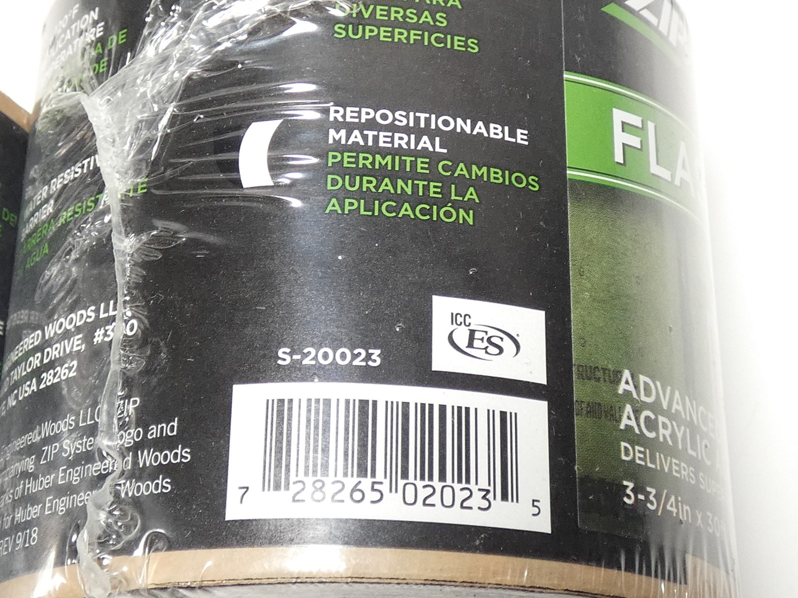 ZIP System S-20023 Huber Flashing Tape Advanced Acrylic Adhesion 3-3/4″ x 30F…