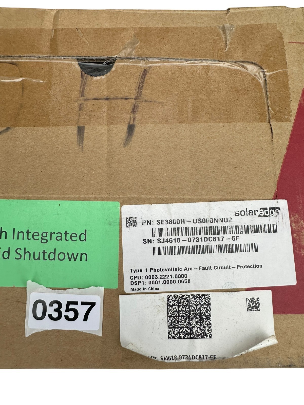 SolarEdge 3800H HD-Wave Inverter SE3800H-US000NNU2 – New In Box – NIB